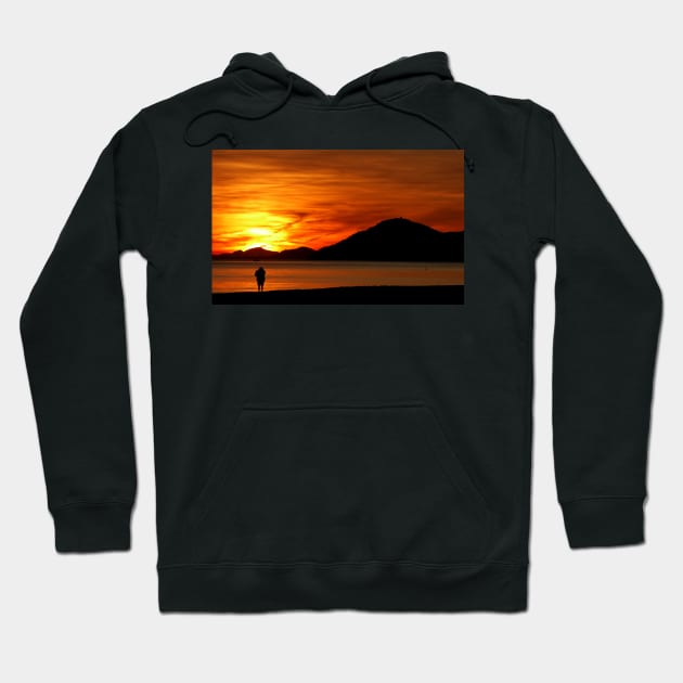 Benidorm Sunset Costa Blanca Spain Hoodie by AndyEvansPhotos